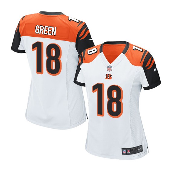 Cincinnati Bengals A.J. Green Official Nike White Elite Women's Road NFL Jersey