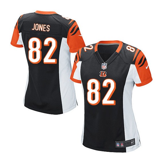 Cincinnati Bengals Marvin Jones Official Nike Black Game Women's Home NFL Jersey