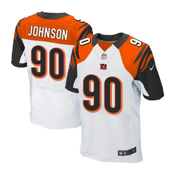 Cincinnati Bengals Michael Johnson Official Nike White Elite Adult Road NFL Jersey