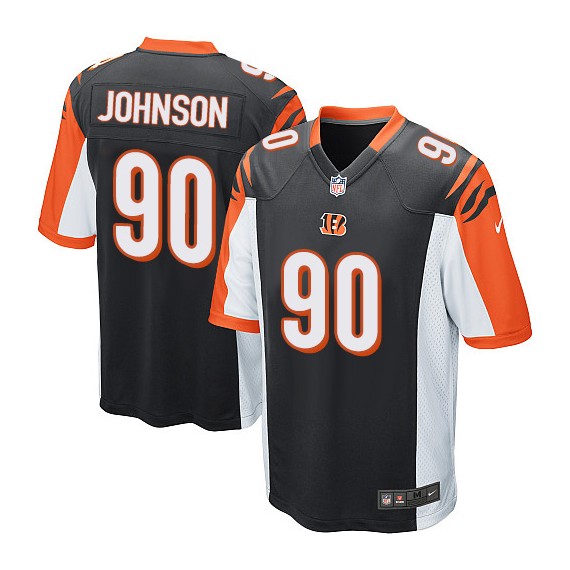 Cincinnati Bengals Michael Johnson Official Nike Black Game Adult Home NFL Jersey