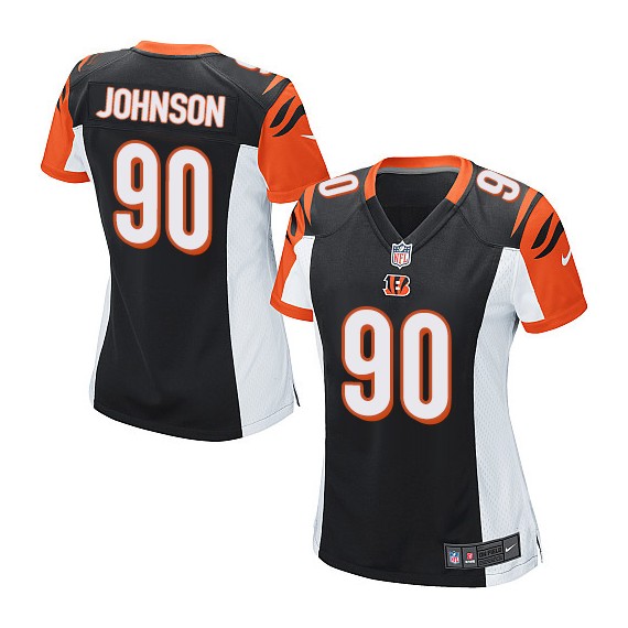 Cincinnati Bengals Michael Johnson Official Nike Black Game Women's Home NFL Jersey