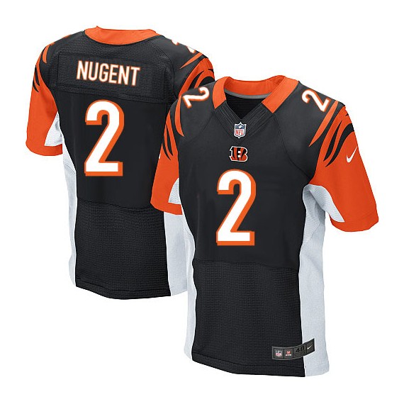 Cincinnati Bengals Mike Nugent Official Nike Black Elite Adult Home NFL Jersey