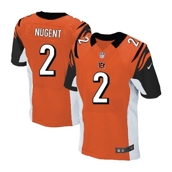 Cincinnati Bengals Mike Nugent Official Nike Orange Elite Adult Alternate NFL Jersey