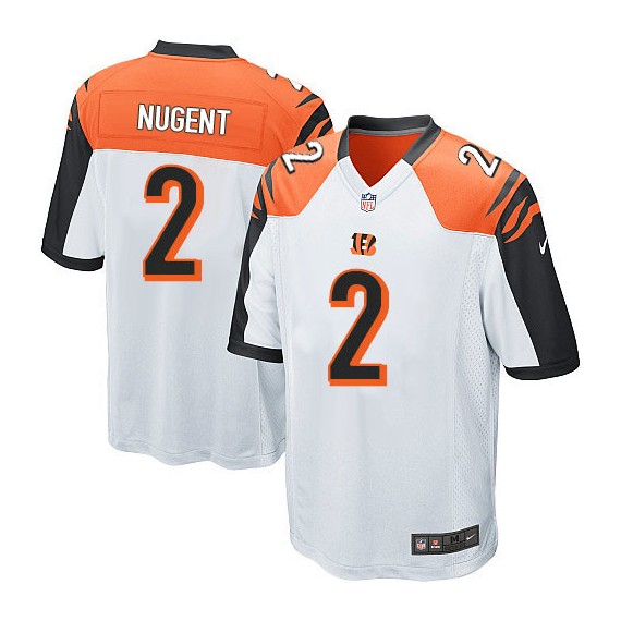 Cincinnati Bengals Mike Nugent Official Nike White Game Adult Road NFL Jersey