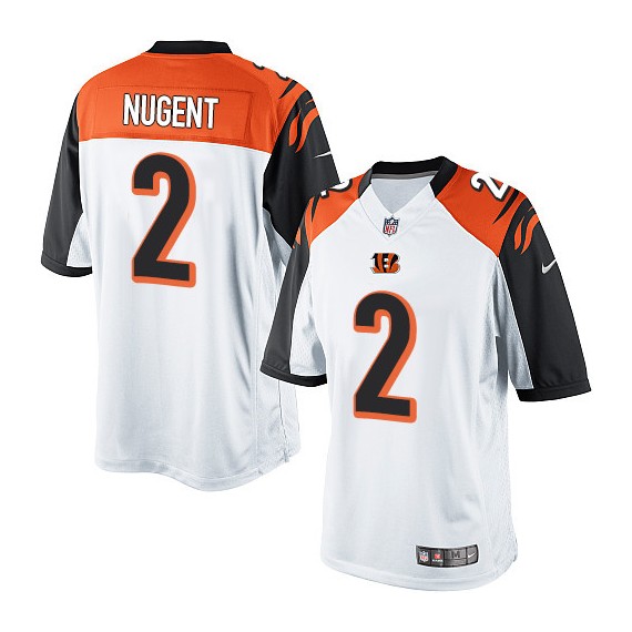 Cincinnati Bengals Mike Nugent Official Nike White Limited Adult Road NFL Jersey
