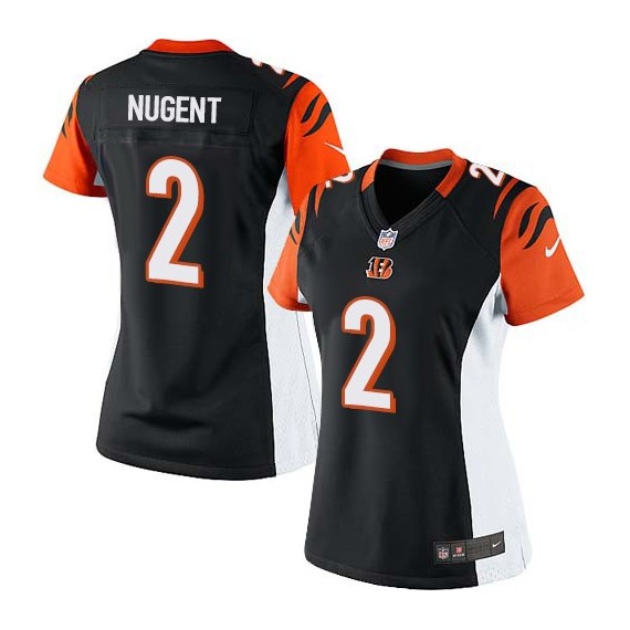 Cincinnati Bengals Mike Nugent Official Nike Black Elite Women's Home NFL Jersey