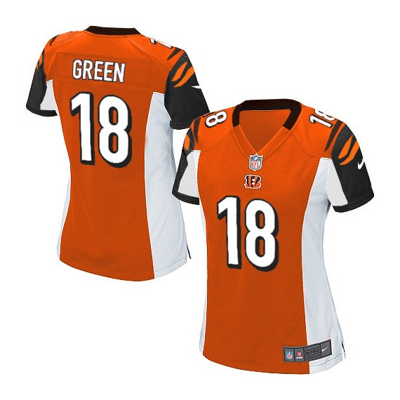 Cincinnati Bengals A.J. Green Official Nike Orange Limited Women's Alternate NFL Jersey