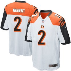 Cincinnati Bengals Mike Nugent Official Nike White Elite Youth Road NFL Jersey