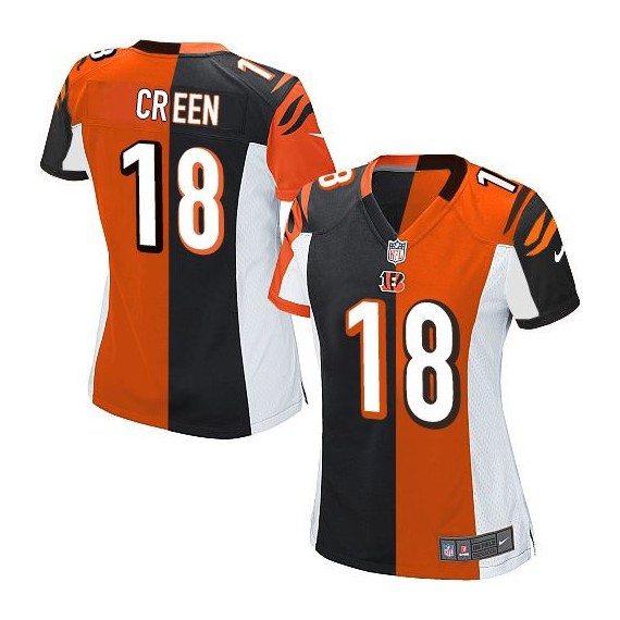 Cincinnati Bengals A.J. Green Official Nike Two Tone Limited Women's Team/Alternate NFL Jersey