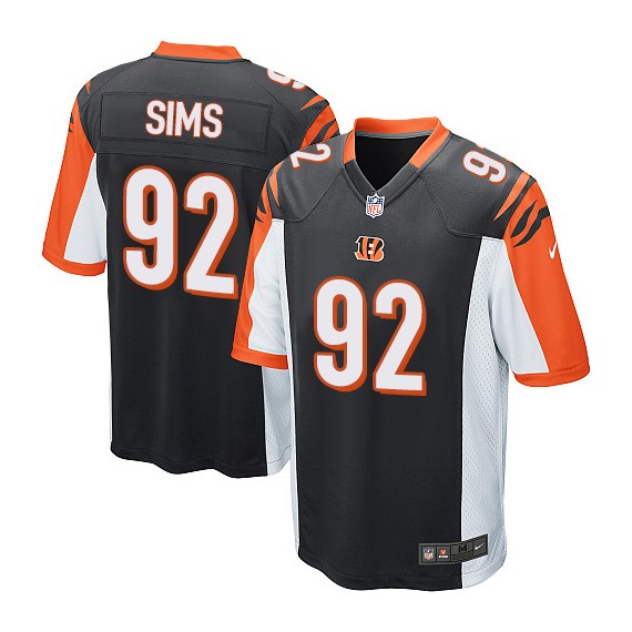 Cincinnati Bengals Pat Sims Official Nike Black Game Adult Home NFL Jersey