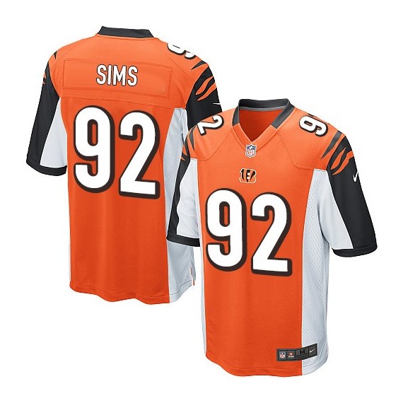 Cincinnati Bengals Pat Sims Official Nike Orange Game Adult Alternate NFL Jersey