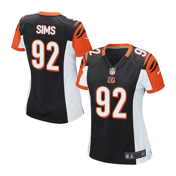 Cincinnati Bengals Pat Sims Official Nike Black Game Women's Home NFL Jersey
