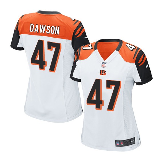 Cincinnati Bengals Paul Dawson Official Nike White Limited Women's Road NFL Jersey
