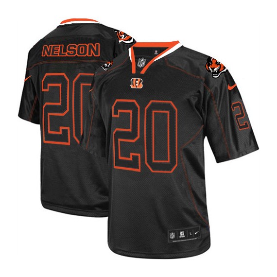 Cincinnati Bengals Reggie Nelson Official Nike Lights Out Black Elite Adult NFL Jersey