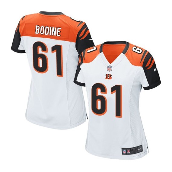 Cincinnati Bengals Russell Bodine Official Nike White Elite Women's Road NFL Jersey