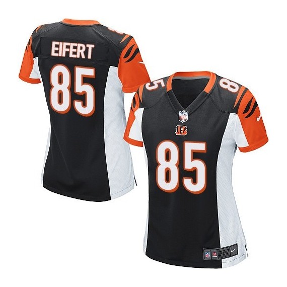Cincinnati Bengals Tyler Eifert Official Nike Black Game Women's Home NFL Jersey
