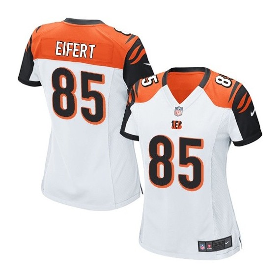 Cincinnati Bengals Tyler Eifert Official Nike White Game Women's Road NFL Jersey