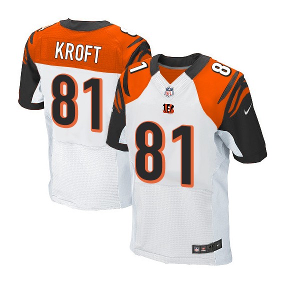 Cincinnati Bengals Tyler Kroft Official Nike White Elite Adult Road NFL Jersey