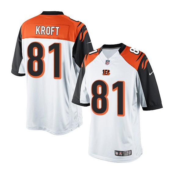Cincinnati Bengals Tyler Kroft Official Nike White Limited Adult Road NFL Jersey
