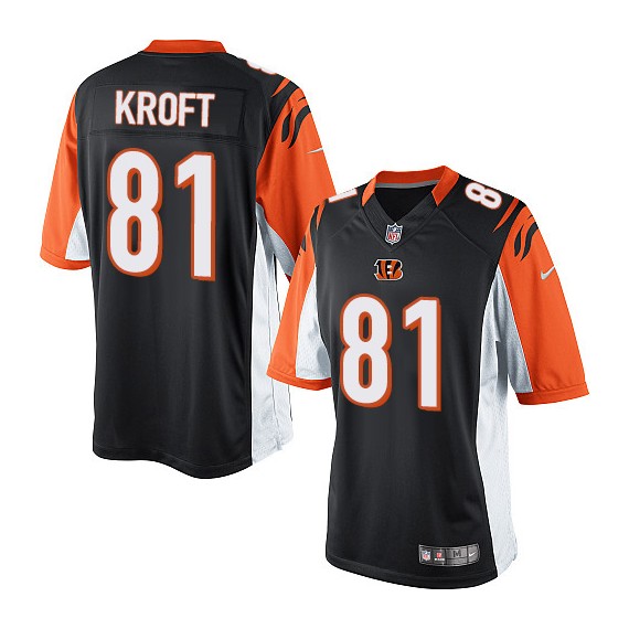 Cincinnati Bengals Tyler Kroft Official Nike Black Elite Youth Home NFL Jersey