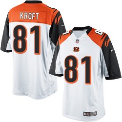 Cincinnati Bengals Tyler Kroft Official Nike White Limited Youth Road NFL Jersey