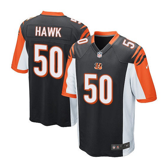 Cincinnati Bengals A.J. Hawk Official Nike Black Game Adult Home NFL Jersey