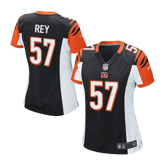 Cincinnati Bengals Vincent Rey Official Nike Black Game Women's Home NFL Jersey