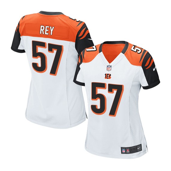 Cincinnati Bengals Vincent Rey Official Nike White Game Women's Road NFL Jersey