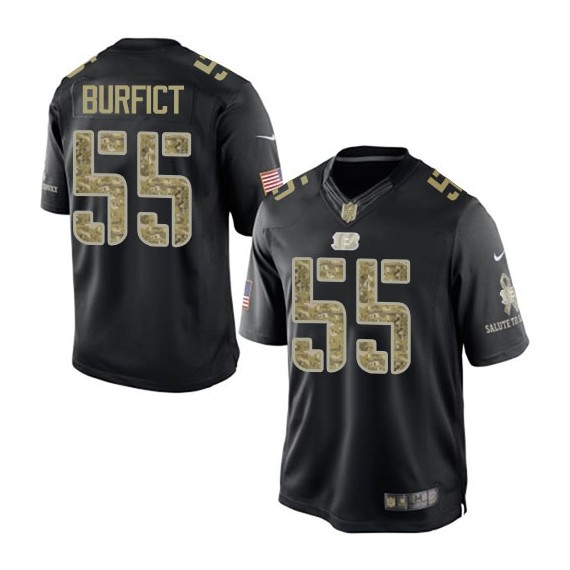 Cincinnati Bengals Vontaze Burfict Official Nike Black Elite Adult Salute to Service NFL Jersey
