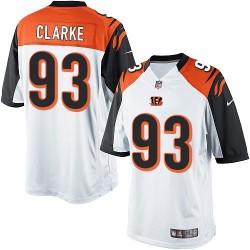 Cincinnati Bengals Will Clarke Official Nike White Limited Adult Road NFL Jersey