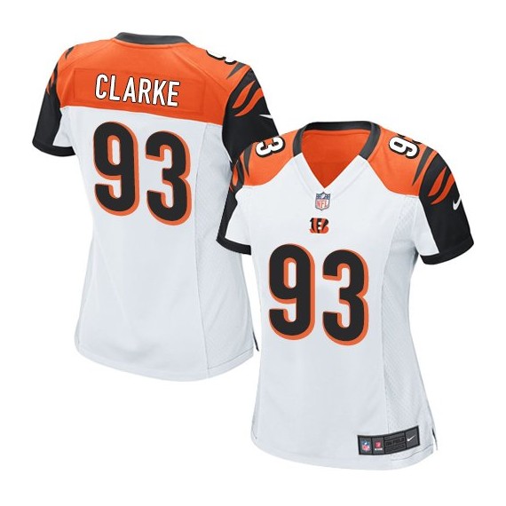Cincinnati Bengals Will Clarke Official Nike White Game Women's Road NFL Jersey