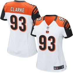 Cincinnati Bengals Will Clarke Official Nike White Limited Women's Road NFL Jersey