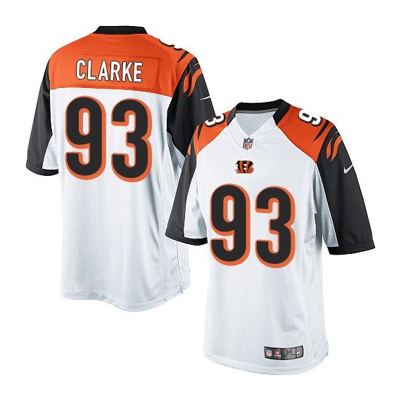 Cincinnati Bengals Will Clarke Official Nike White Elite Youth Road NFL Jersey
