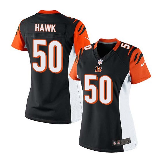 Cincinnati Bengals A.J. Hawk Official Nike Black Elite Women's Home NFL Jersey
