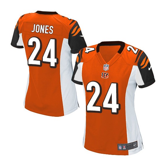 Cincinnati Bengals Adam Jones Official Nike Orange Elite Women's Alternate NFL Jersey