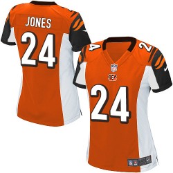 Cincinnati Bengals Adam Jones Official Nike Orange Game Women's Alternate NFL Jersey