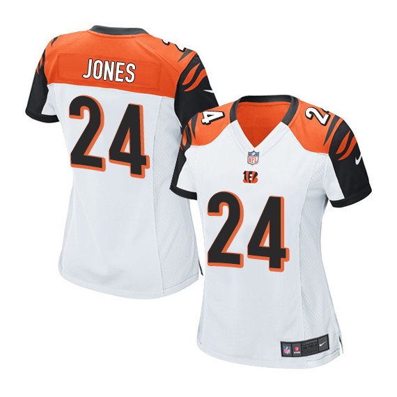 Cincinnati Bengals Adam Jones Official Nike White Limited Women's Road NFL Jersey