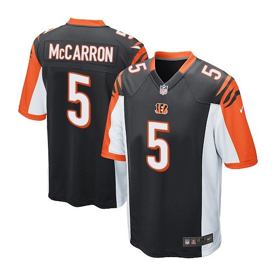 Cincinnati Bengals AJ McCarron Official Nike Black Game Adult Home NFL Jersey