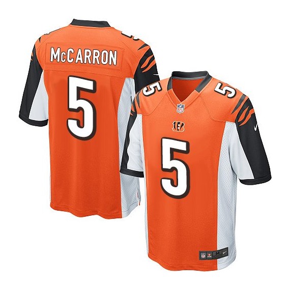 Cincinnati Bengals AJ McCarron Official Nike Orange Game Adult Alternate NFL Jersey