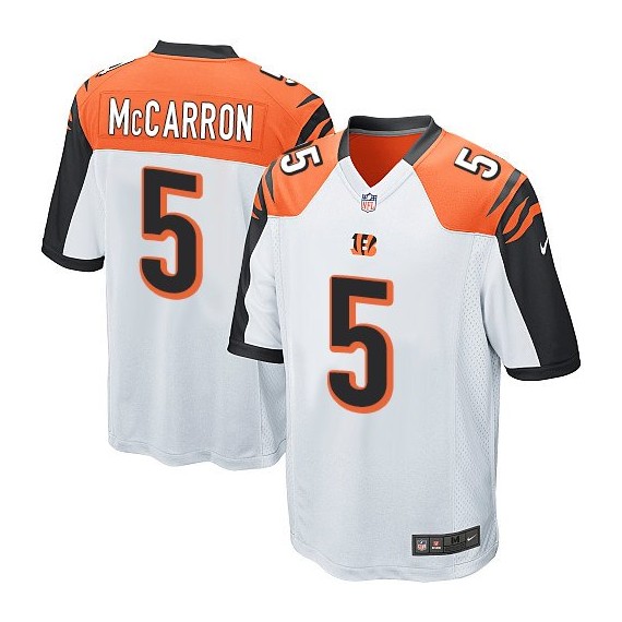 Cincinnati Bengals AJ McCarron Official Nike White Game Adult Road NFL Jersey