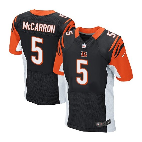 Cincinnati Bengals AJ McCarron Official Nike Black Elite Adult Home NFL Jersey