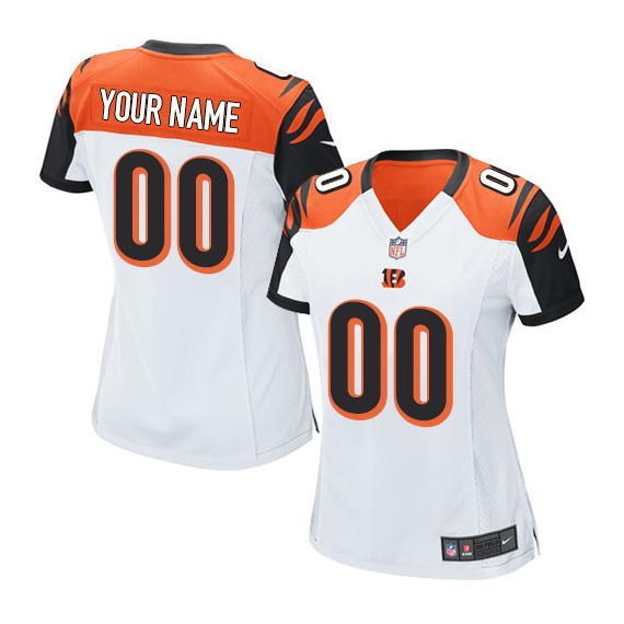 Nike Cincinnati Bengals Women's Customized Limited White Road Jersey