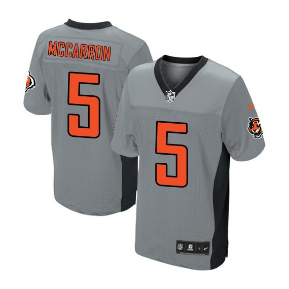 Cincinnati Bengals AJ McCarron Official Nike Grey Shadow Limited Adult NFL Jersey