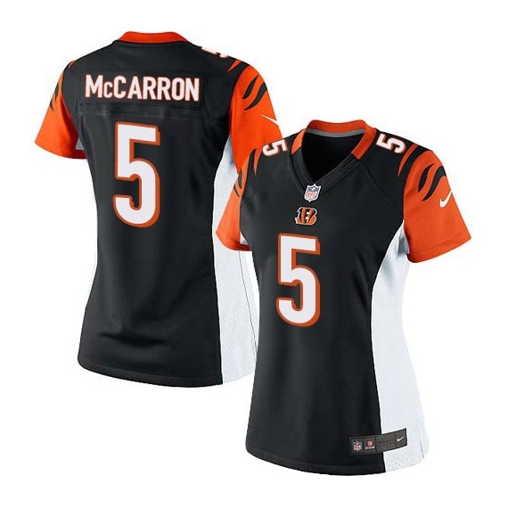 Cincinnati Bengals AJ McCarron Official Nike Black Elite Women's Home NFL Jersey