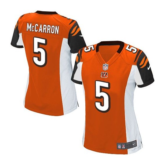 Cincinnati Bengals AJ McCarron Official Nike Orange Elite Women's Alternate NFL Jersey