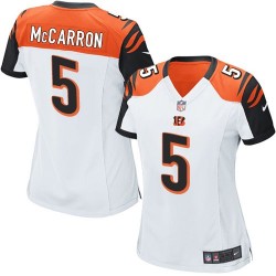 Cincinnati Bengals AJ McCarron Official Nike White Game Women's Road NFL Jersey