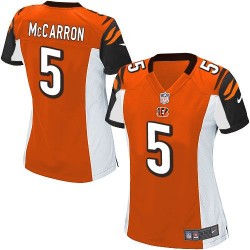 Cincinnati Bengals AJ McCarron Official Nike Orange Limited Women's Alternate NFL Jersey