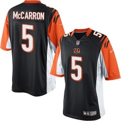Cincinnati Bengals AJ McCarron Official Nike Black Elite Youth Home NFL Jersey