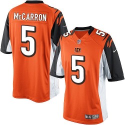 Cincinnati Bengals AJ McCarron Official Nike Orange Elite Youth Alternate NFL Jersey