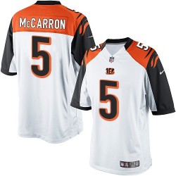 Cincinnati Bengals AJ McCarron Official Nike White Limited Youth Road NFL Jersey